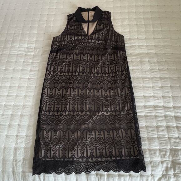 London Times 20's Style Halter Dress with Collar Women's 4 | Black | EUC - Picture 5 of 10